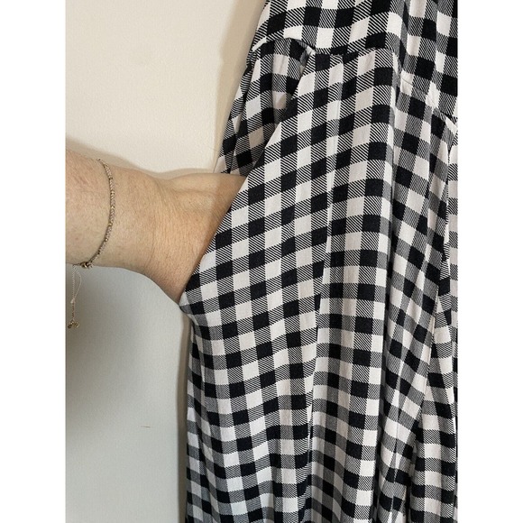 Torrid Black and White Gingham Midi Dress - Picture 5 of 9